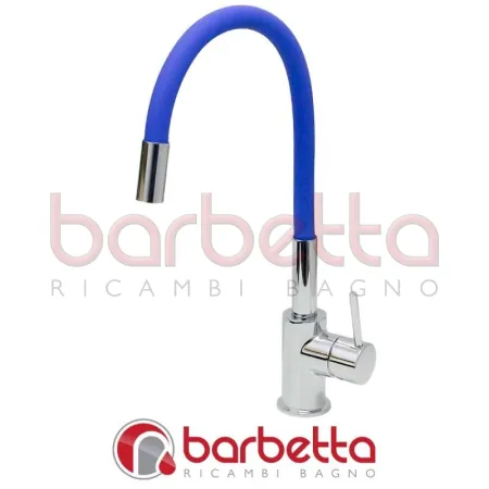 MISCELATORE RUBINETTO LAVELLO CUCINA BLU CROMO