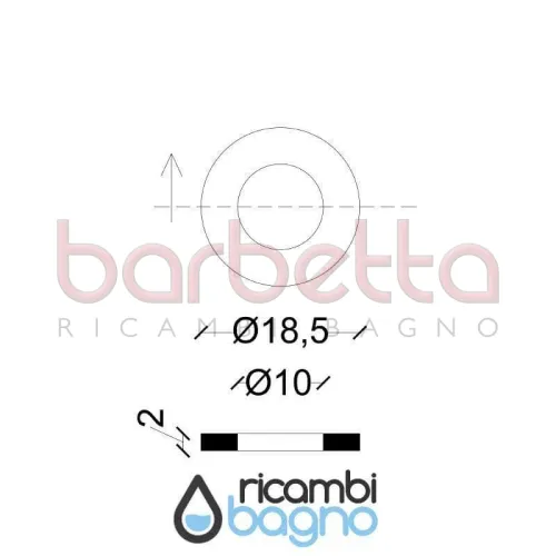 GUARNIZIONI 3/8" FASCIA LARGA SENZA AMIANTO