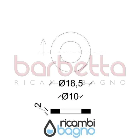 GUARNIZIONI 3/8" FASCIA LARGA SENZA AMIANTO