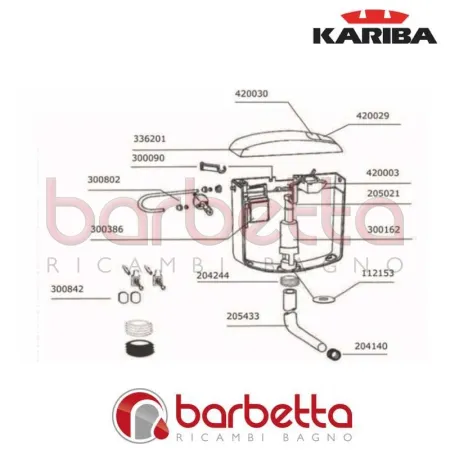 TASTO SCARICO TOTALE BIANCO TOP DUO KARIBA 420029