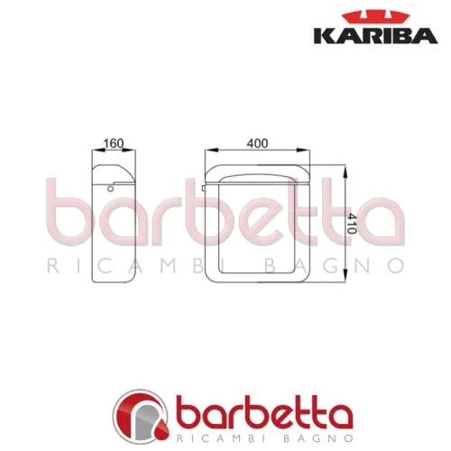 CASSETTA ESTERNA A ZAINO PNEUMATICO LUX MONOBLOCCO KARIBA 335030