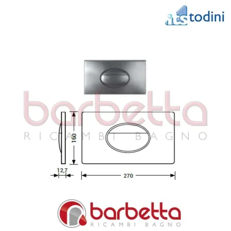 PLACCA COMANDO ELLIPSE CROMO ITS TODINI 20.15E/CR