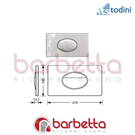 PLACCA COMANDO ELLIPSE BIANCA SOFT ITS TODINI 20.15E/WS