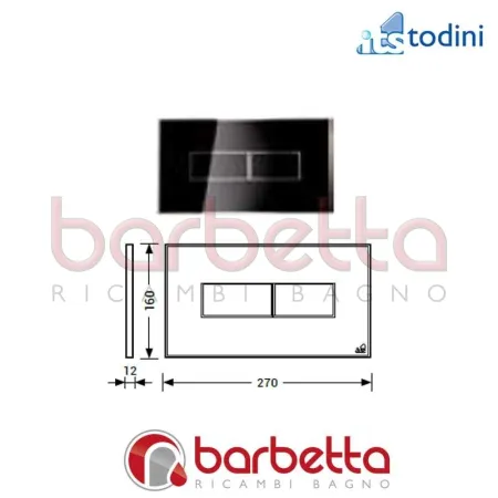 PLACCA STYLE NERA LUCIDA ITS TODINI 20.15/S/N