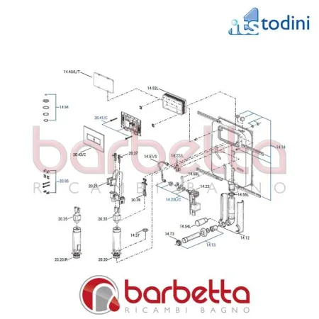 TUBO DI SCARICO COMPLETO RICAMBIO ITS TODINI 14.12