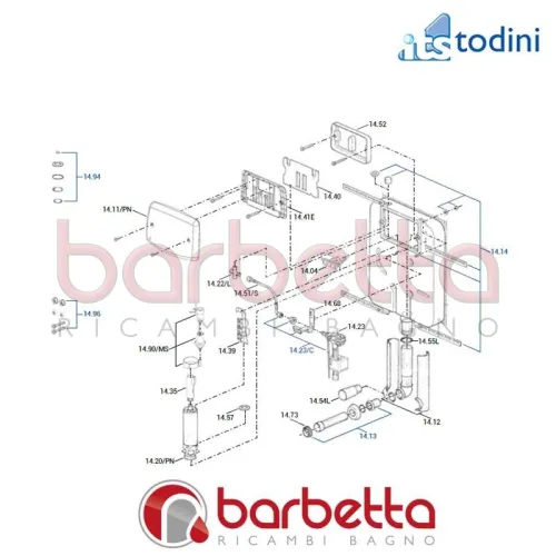 KIT GRUPPO SOPRAVANZO MONO RICAMBIO ITS TODINI 14.35/C