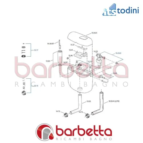 VALVOLA DI SCARICO RICAMBIO ITS TODINI 15.20