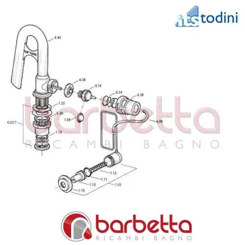 COMANDO PNEUMATICO PER CURVA RICAMBIO ITS TODINI 1.05
