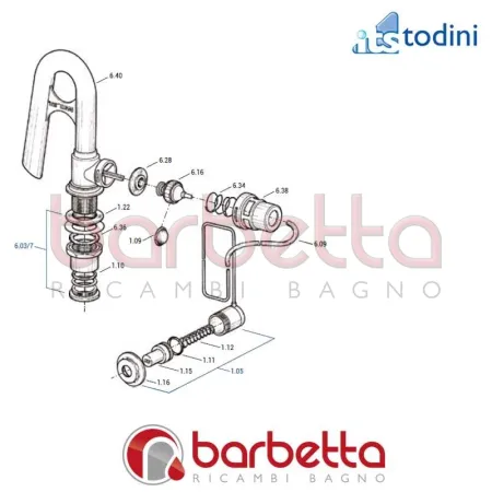 COMANDO PNEUMATICO PER CURVA RICAMBIO ITS TODINI 1.05