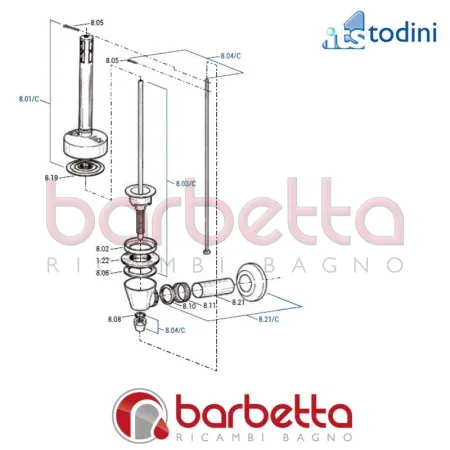 KIT TUBO FAIT COMPLETO RICAMBIO ITS TODINI 8.01/C
