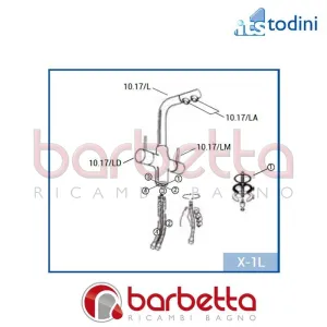 RUBINETTO DELUXE 3 VIE RICAMBIO ITS TODINI 10.17/L