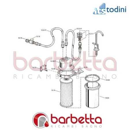 CALOTTA INFERIORE X-2 RICAMBIO ITS TODINI 10.62