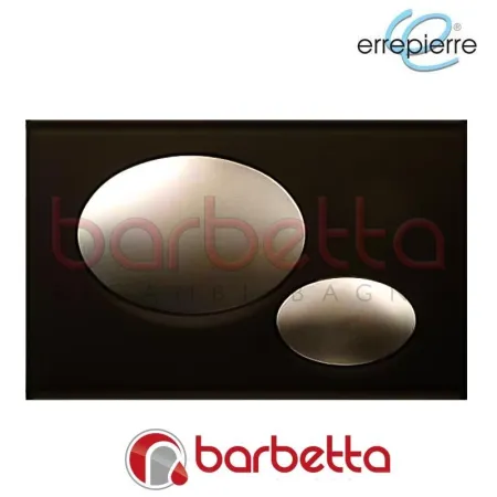 PLACCA DI COMANDO DIVA DOPPIO TASTO NERO CROMO ERREPIERRE DV020NL