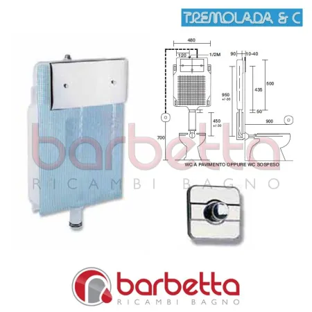 CASSETTA DI SCARICO TEMPO PNEO RICAMBIO TREMOLADA 6100C