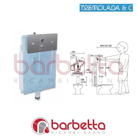 CASSETTA DI SCARICO TEMPO SENSOR RICAMBIO TREMOLADA 6200BATTERY