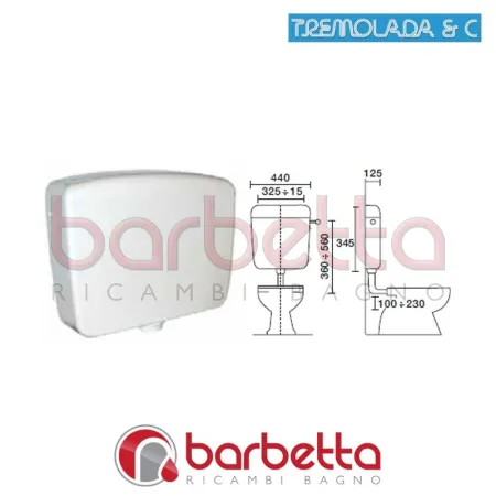 CASSETTA DI SCARICO ESTERNA ZAINO RICAMBIO TREMOLADA 5500