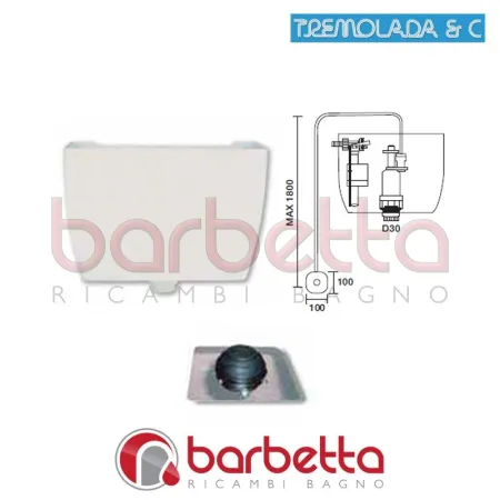 CASSETTA DI SCARICO ESTERNA ALTA RICAMBIO TREMOLADA 5800PVINC