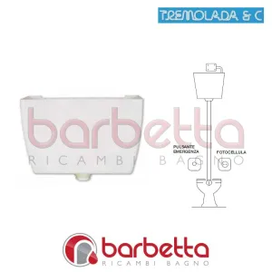 CASSETTA DI SCARICO ALTA A FOTOCELLULA RICAMBIO TREMOLADA 8020