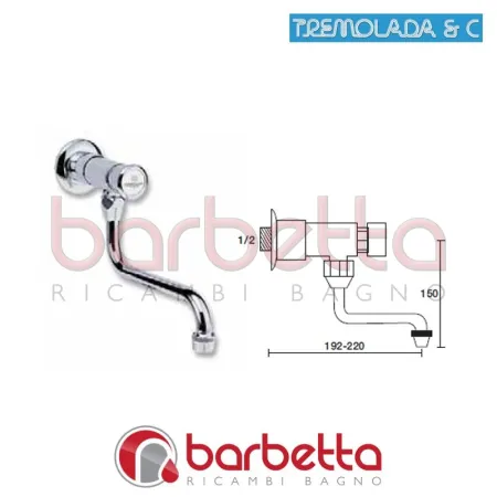 RUBINETTO TEMPORIZZATO A MURO RICAMBIO TREMOLADA 462A