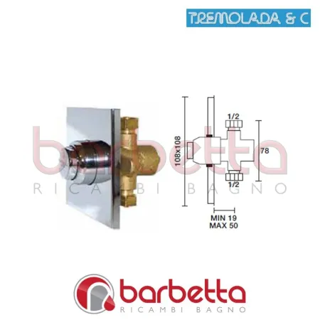 RUBINETTO TEMPORIZZATO ORINATOIO RICAMBIO TREMOLADA 467 - 10