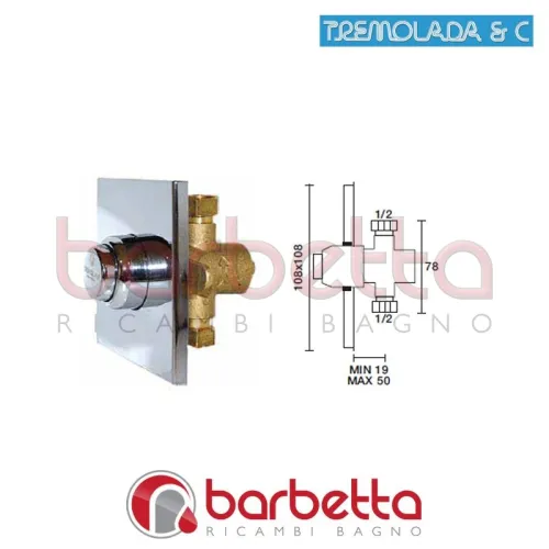 RUBINETTO TEMPORIZZATO INCASSO DOCCIA RICAMBIO TREMOLADA 467RG
