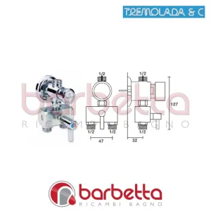 RUBINETTO TEMPORIZZATO ESTERNO DOCCIA RICAMBIO TREMOLADA 468MIX