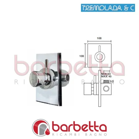RUBINETTO COASSIALE TEMPORIZZATO INCASSO DOCCIA RICAMBIO TREMOLADA 467MIXCSRG