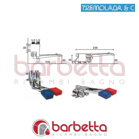 MISCELATORE DOPPIO PEDALE RICAMBIO TREMOLADA 487