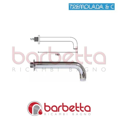 BOCCA A MURO RICAMBIO TREMOLADA 482MNM