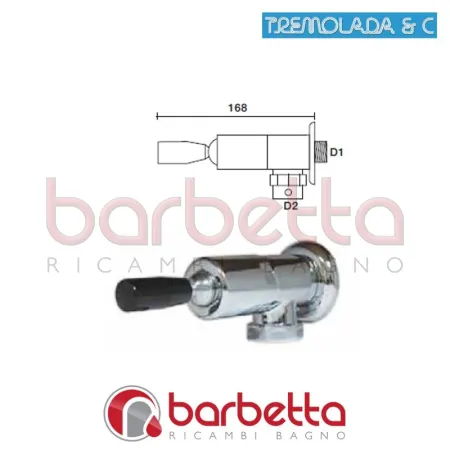 FLUSSOMETRO DA ESTERNO A LEVA RICAMBIO TREMOLADA 472AL-1"