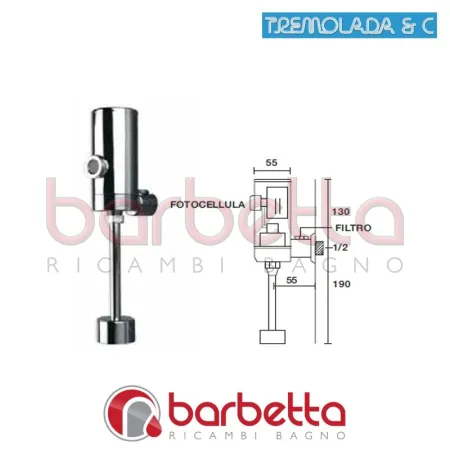 RUBINETTO A FOTOCELLULA DA ESTERNO PER ORINATOIO RICAMBIO TREMOLADA 8112BATTERY