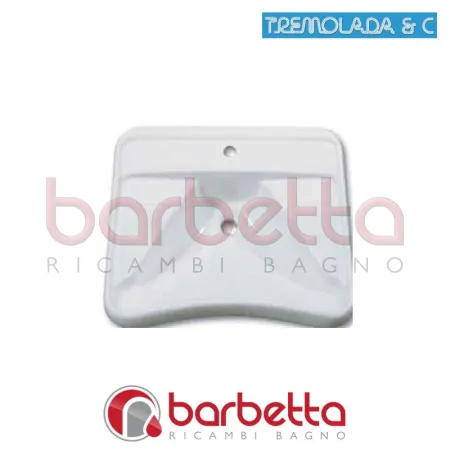 LAVABO IN VITREUS CHINA ERGONOMICO 60X51 RICAMBIO TREMOLADA 79022