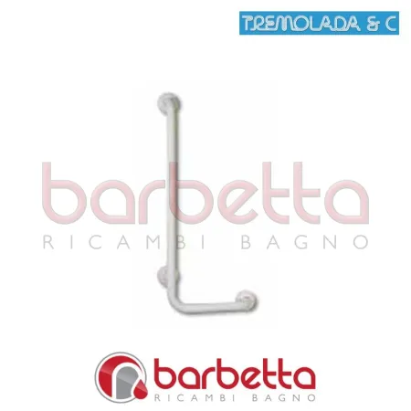 MANIGLIONE IN ACCIAIO CM60X30 CON MONTANTE DESTRO RICAMBIO TREMOLADA 743060DX