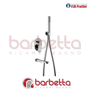 MONOCOMANDO INCASSO PER VASCA DEVIATORE AUTOMATICO BOCCA A PARETE E DOCCIA DUPLEX FOSCA FRATTINI 86009