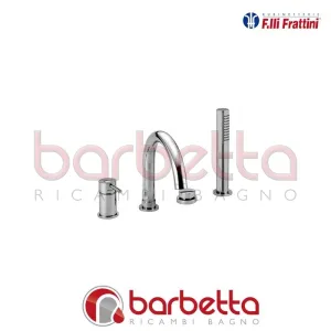 BATTERIA PER BORDO VASCA MONOCOMANDO CON BOCCA DEVIATORE E DOCCIA GINGO FRATTINI 45029