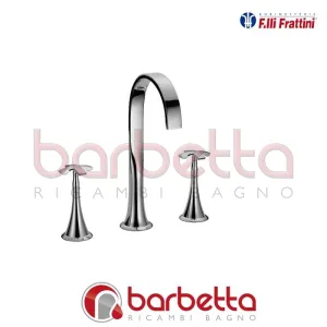 BATTERIA LAVABO BOCCA ALTA GIREVOLE CON SCARICO LUCREZIA FRATTINI 62068