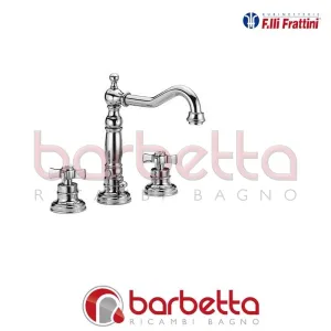 BATTERIA LAVABO CON BOCCA TIPO ANTICO CON SCARICO MUSA FRATTINI 23868