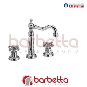 BATTERIA LAVABO CON BOCCA TIPO ANTICO CON SCARICO LYBRADUE FRATTINI 34868