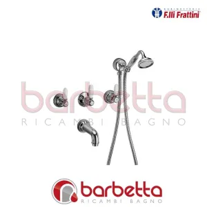 GRUPPO INCASSO VASCA, BOCCA A PARETE, DEVIATORE, DOCCIA LYBRA FRATTINI 33011