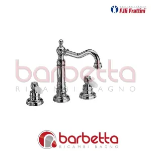 BATTERIA LAVABO CON BOCCA TIPO ANTICO CON SCARICO LYBRA FRATTINI 33868