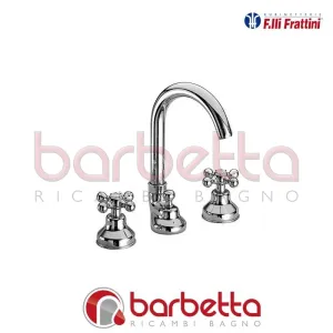 BATTERIA LAVABO BOCCA ALTA GIREVOLE CON SCARICO DEDRA FRATTINI 21068