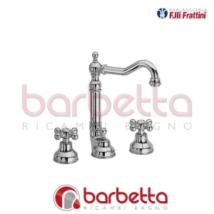 BATTERIA LAVABO CON BOCCA TIPO ANTICO CON SCARICO DEDRA FRATTINI 21868