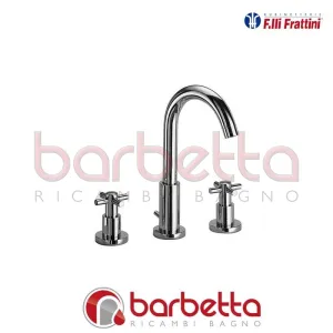 BATTERIA LAVABO BOCCA ALTA GIREVOLE CON SCARICO TESIS FRATTINI 51068