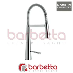 MISCELATORE LAVELLO CUCINA DOCCIA ESTRAIBILE LIKID FUME' LUCIDO NOBILI LK00300FL