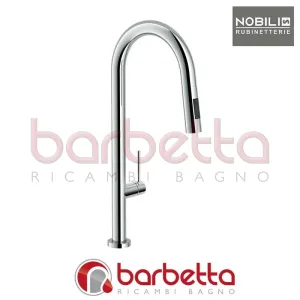 MISCELATORE LAVELLO CUCINA Ø30 DOCCIA ESTRAIBILE PULL DOWN POP FUME' LUCIDO NOBILI PO108137FL