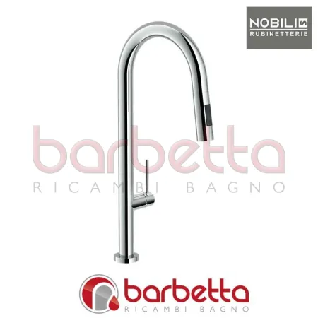 MISCELATORE LAVELLO CUCINA Ø30 DOCCIA ESTRAIBILE PULL DOWN POP FUME' OPACO NOBILI PO108137FO