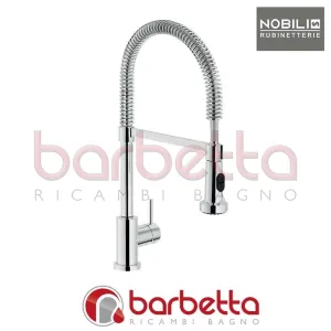 MISCELATORE LAVELLO DOCCETTA 2 FUNZIONI PULL DOWN NDW DISC LIVE NICKEL SPAZZOLATO NOBILI LV00300/3IX