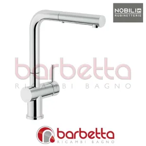 MISCELATORE MONOCOMANDO LAVELLO CUCINA DOCCIA ESTRAIBILE CON DOCCIA 2 GETTI LIVE CROMO NOBILI LV00117/2CR