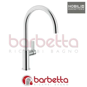 MISCELATORE LAVELLO CUCINA STAMPATO CARTUCCIA Ø28 CANNA GIREVOLE FLAG BIANCO+CROMO NOBILI FL96113WC