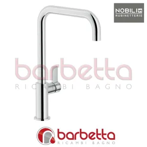 MISCELATORE LAVELLO CUCINA STAMPATO CARTUCCIA Ø28 CANNA GIREVOLE DUE PIEGHE FLAG CROMO NOBILI FL96123CR